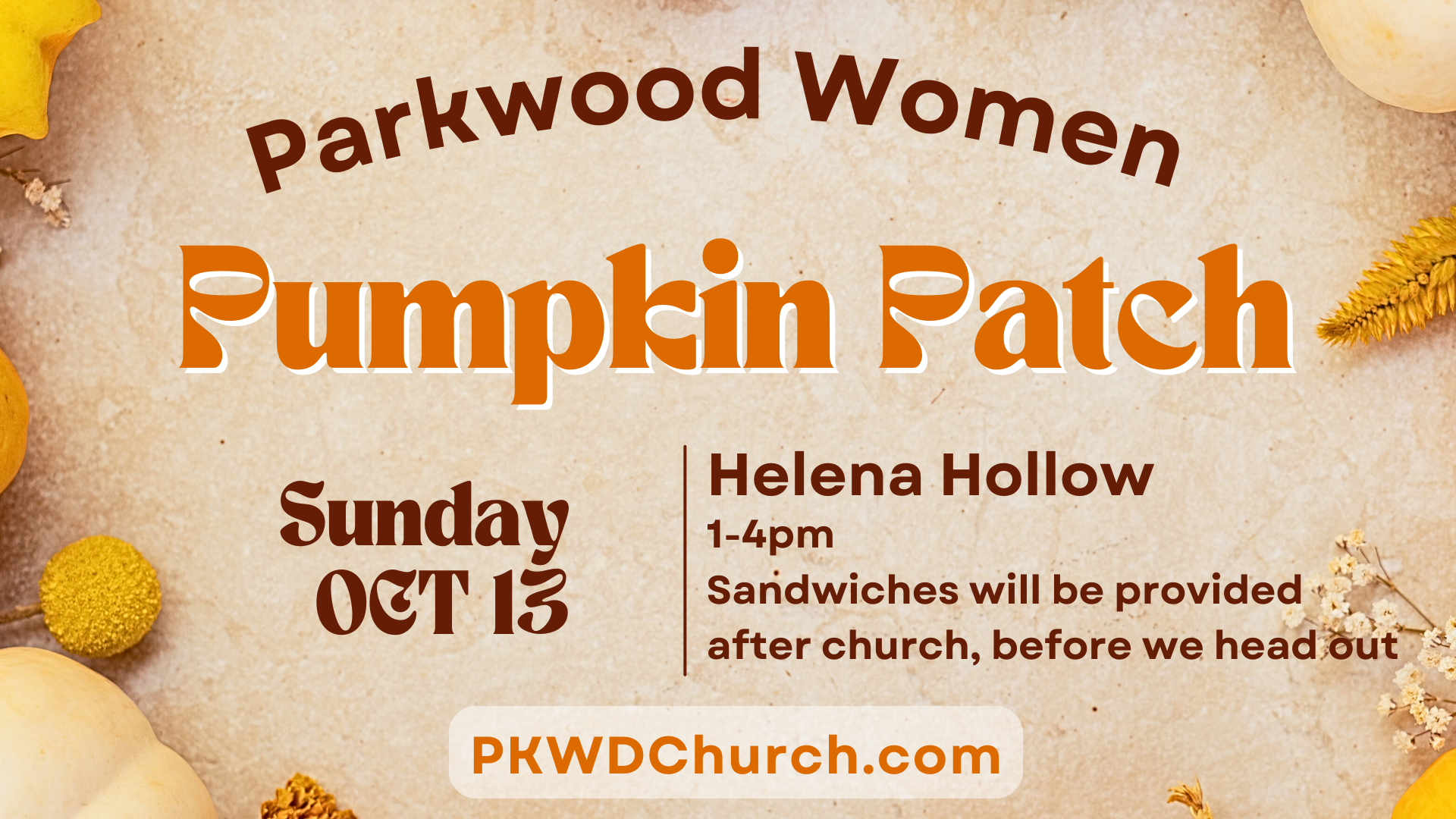 Women’s Pumpkin Patch Outing – Helena Hollow