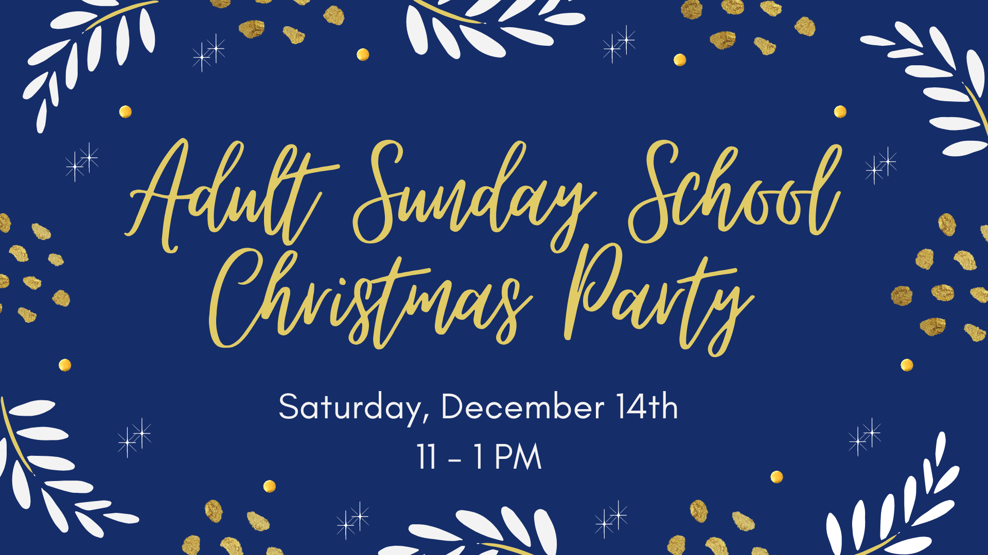 Adult Sunday School Christmas Party