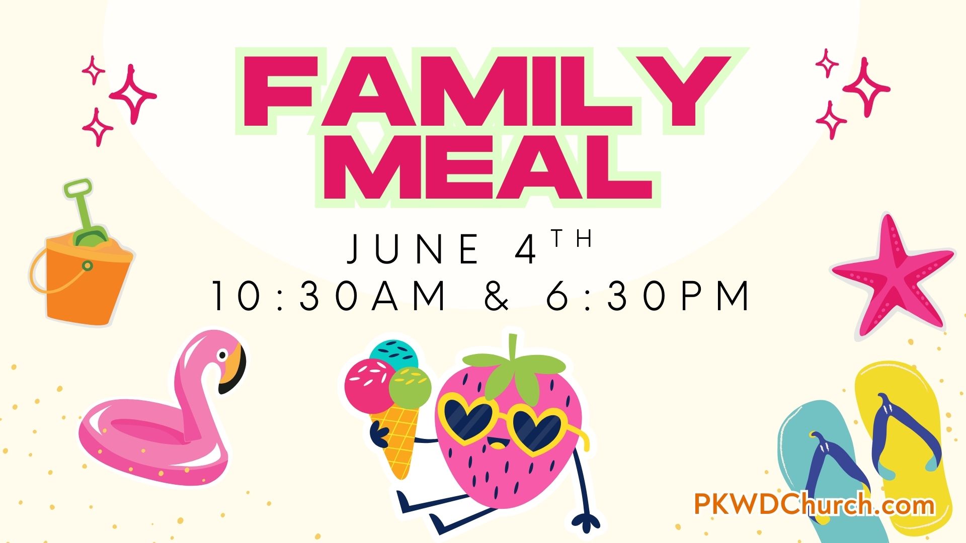 Family Meal – 10:30 am OR 6:30 pm