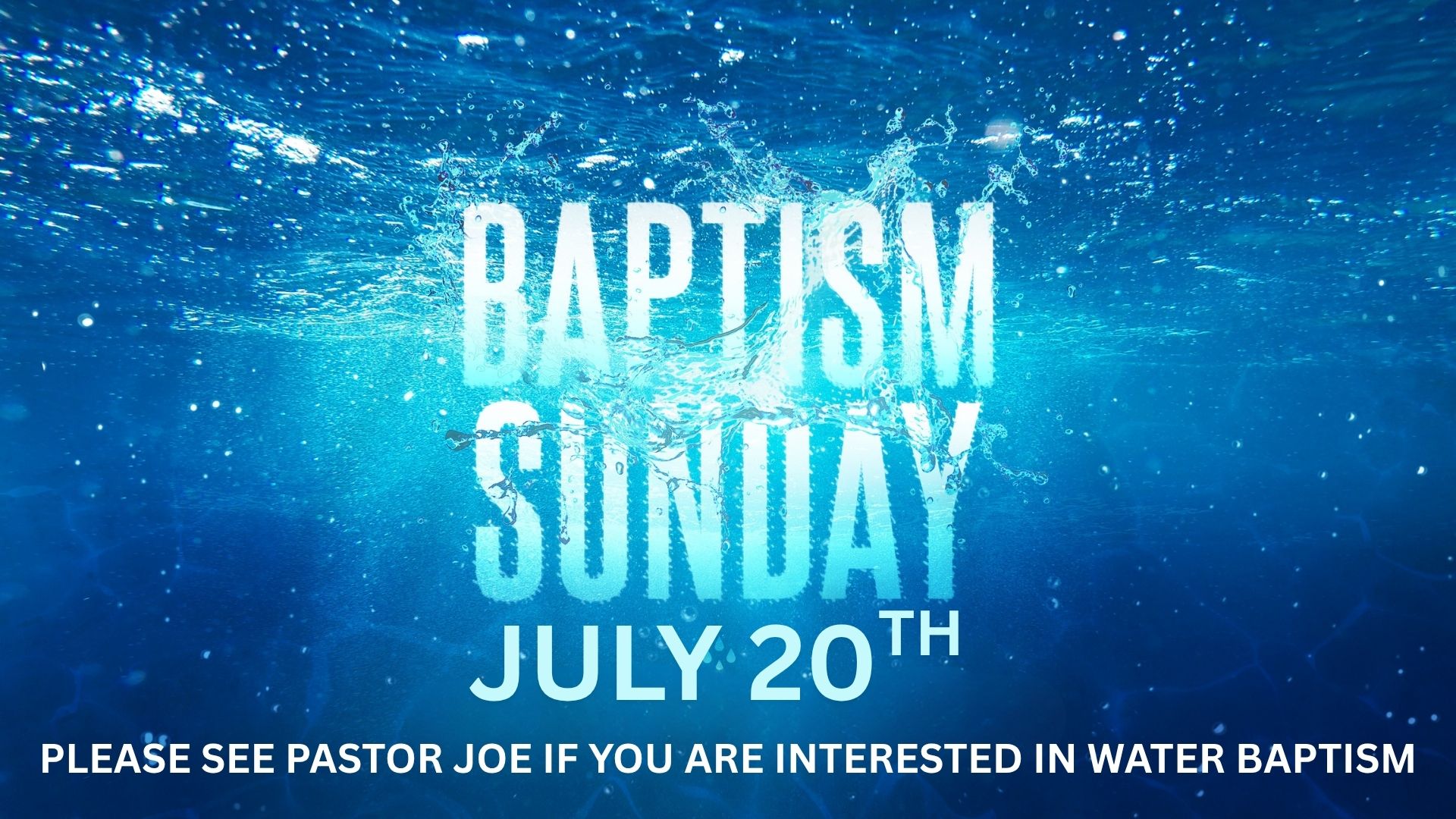 Baptism Sunday