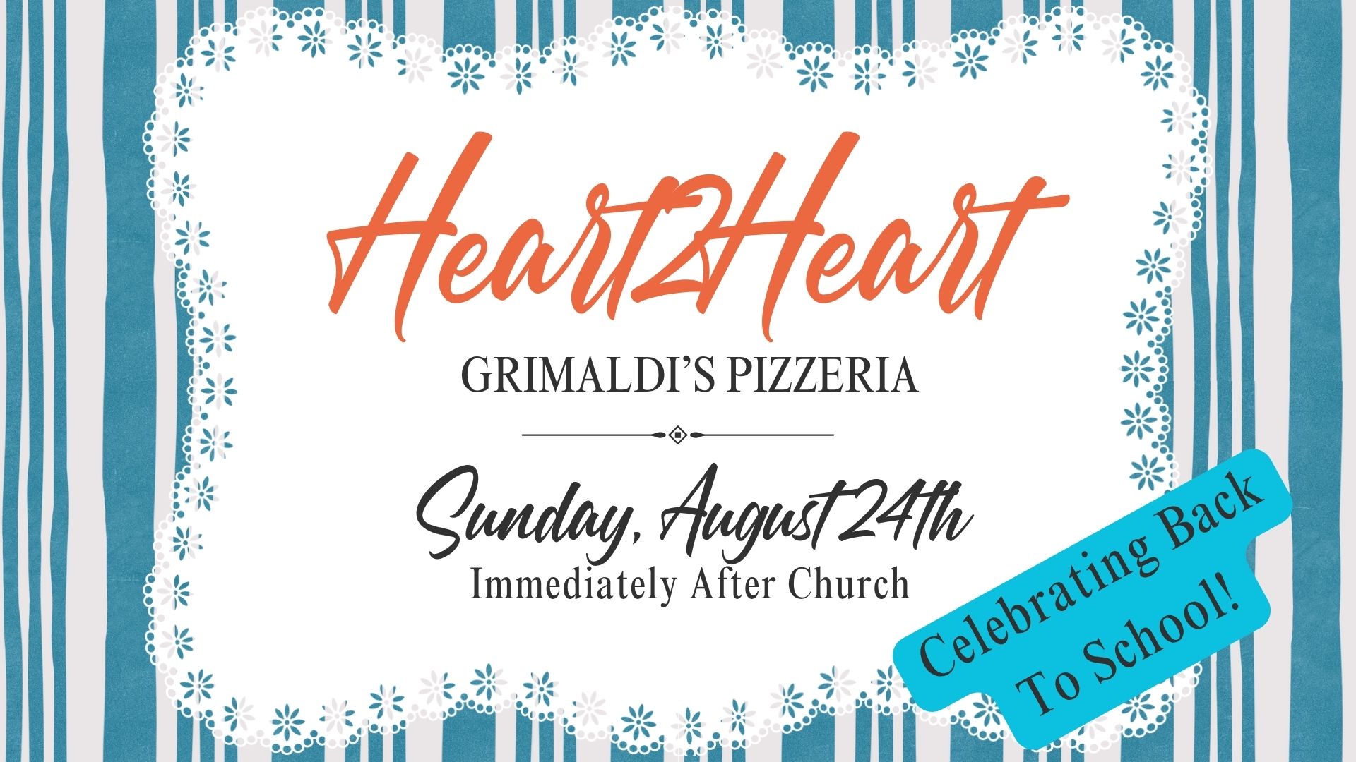 Heart 2 Heart Marriage Ministry @ Grimaldi’s Pizzeria