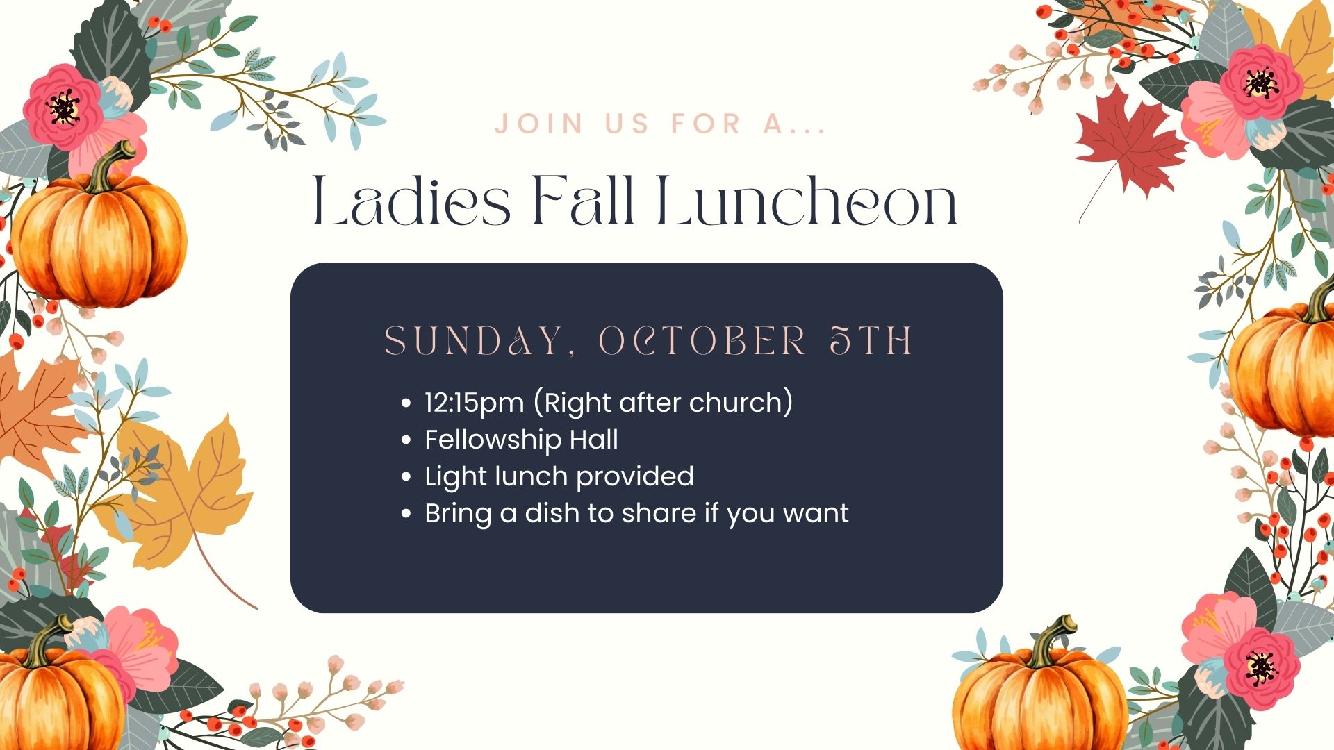 Ladies Fall Luncheon