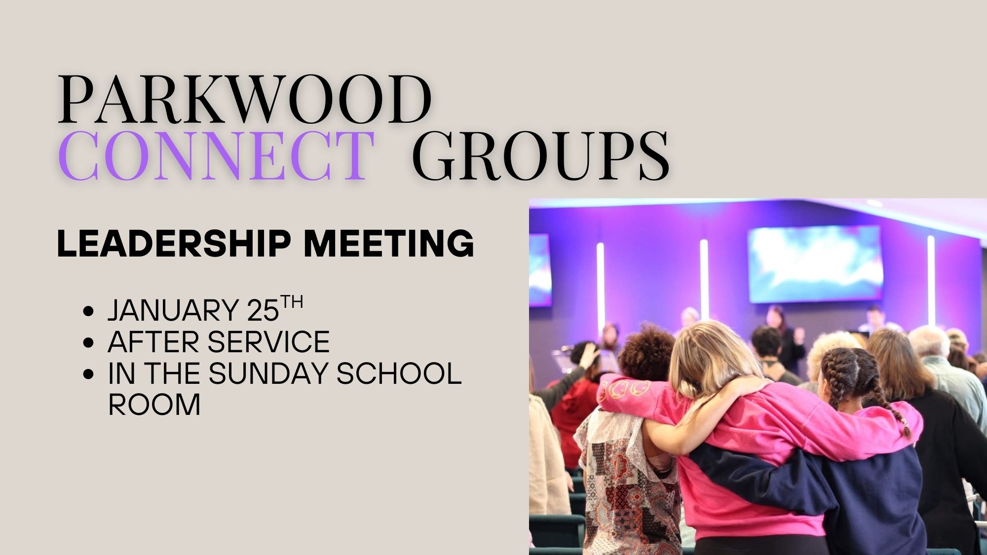 Connect Groups Leadership Meeting